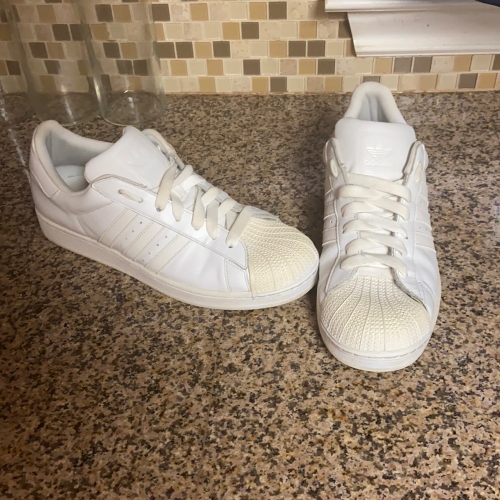 size 12 Adidas superstar triple white